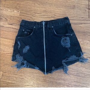 BLACK CARMAR MINI JEAN SKIRT SIZE 28